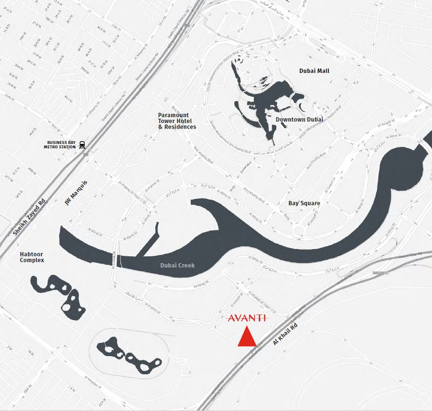 map 4 - Avanti at Business Bay by Damac map 4 - Avanti at Business Bay by Damac