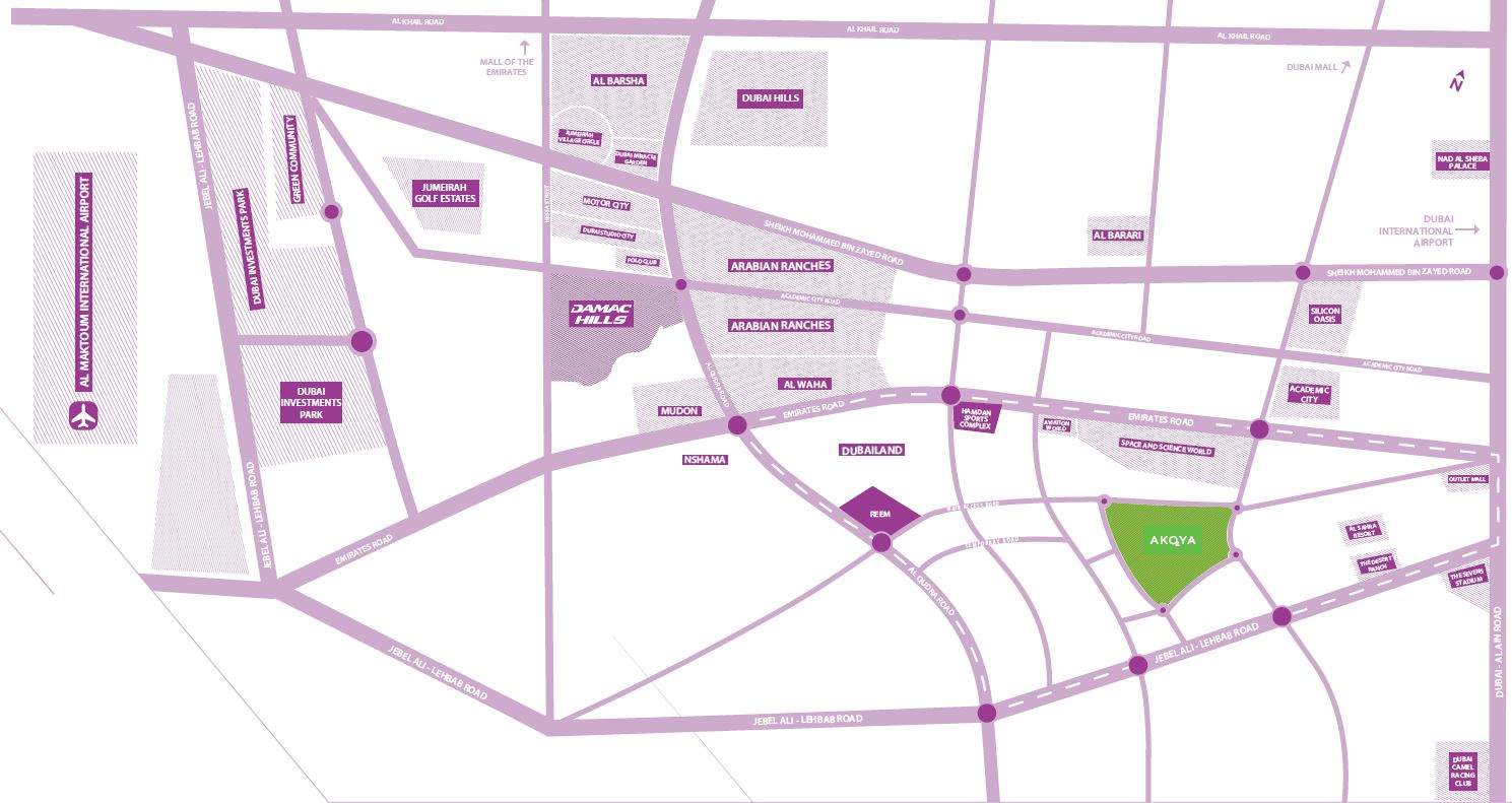 map 8 - Just Cavalli Villas at Akoya by Damac map 8 - Just Cavalli Villas at Akoya by Damac