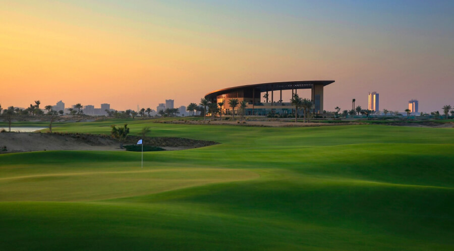 The striking views of the golf course in DAMAC Hills The striking views of the golf course in DAMAC Hills