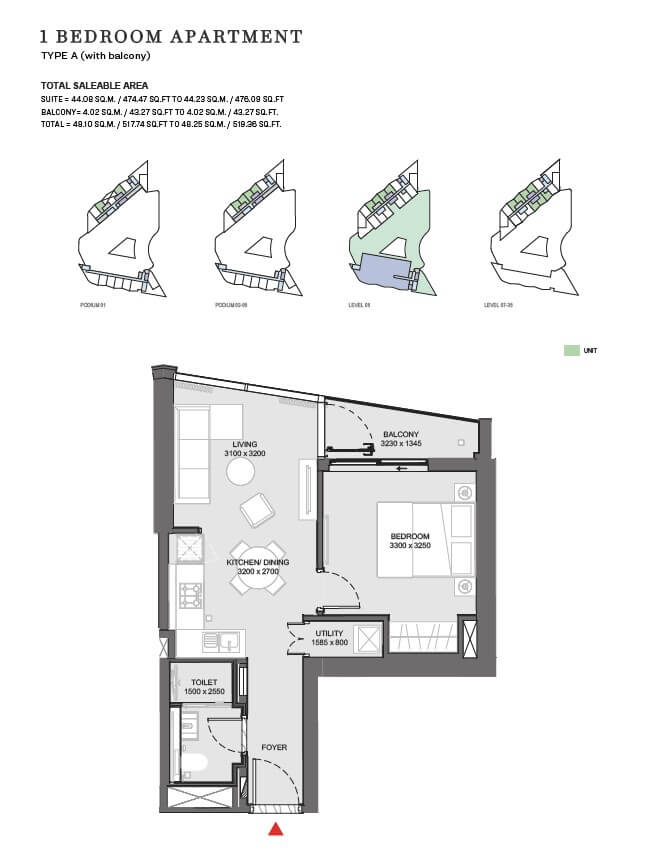 sobha floor1 - Waves - Sobha Waterfront District