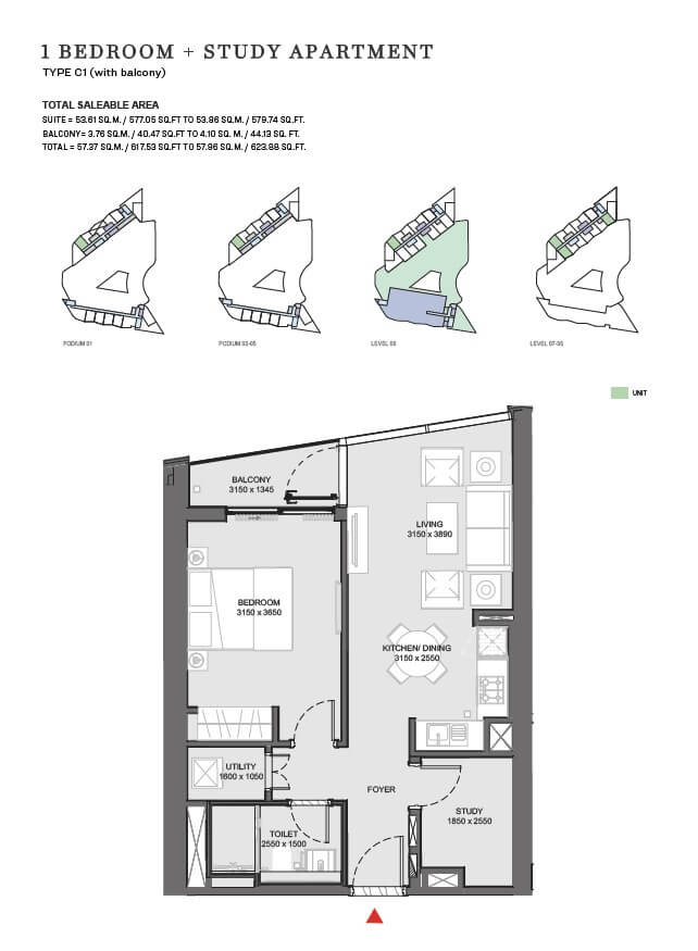 sobha floor2 - Waves - Sobha Waterfront District
