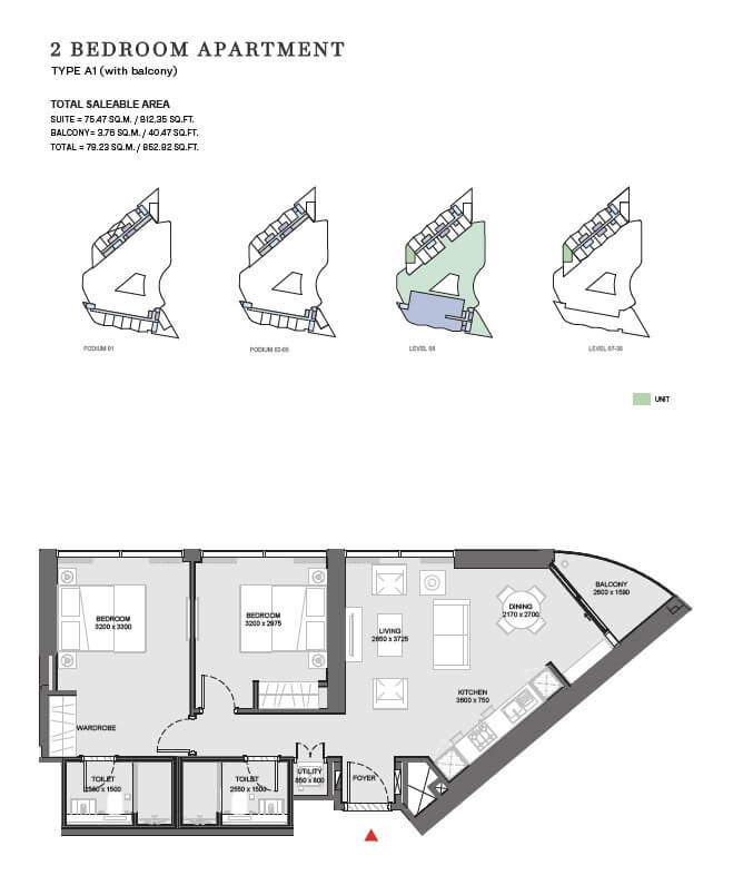 sobha floor3 - Waves - Sobha Waterfront District