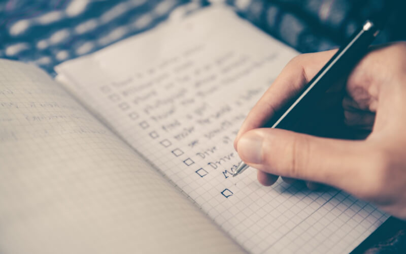 1. Make a List of Home Organisation Tasks 1. Make a List of Home Organisation Tasks